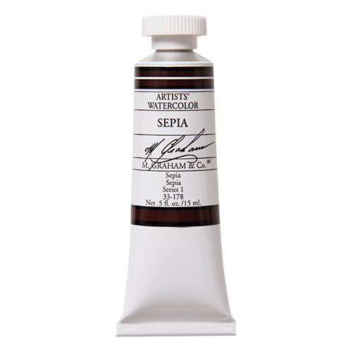 Sepia 178 M Graham Watercolor .5oz tube
